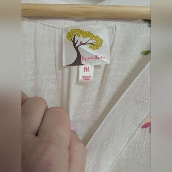 Anthropology Fig And Flower Cottage Boho Embroidered Dress - Picture 3 of 6